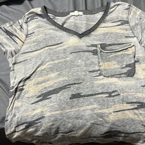 Light wash camo T-shirt